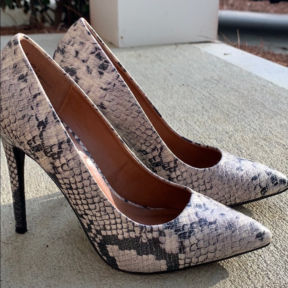 Snakeprint Heels